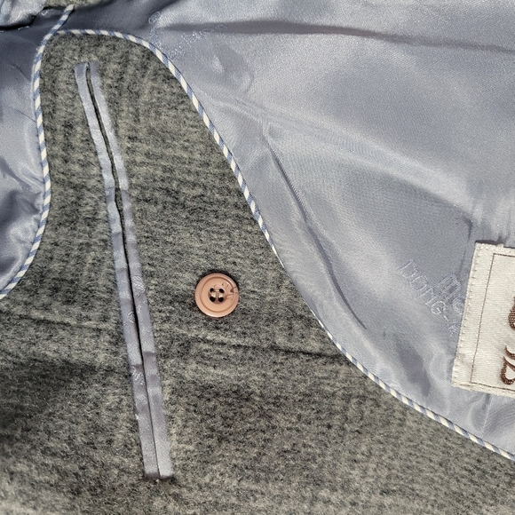 Mens Han Kook Wool Gray Plaid Wool 2 button Blazer Sleeve 29" Back Length 28.5 - Picture 9 of 12